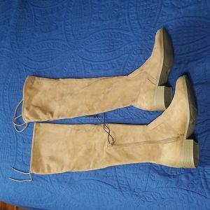 Ana Pixi Taupe over the knee boots
